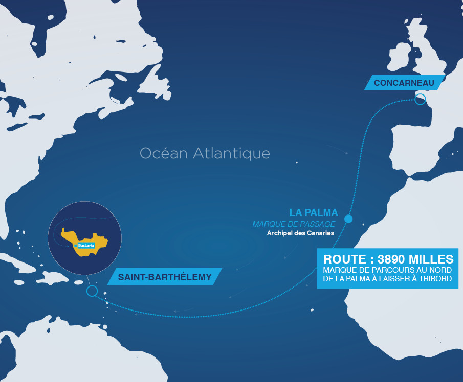 parcours officiel de la transat paprec 2023