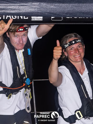 Victor Le Pape and Estelle Greck (Région Bretagne – CMB Espoir), 13th in the Transat Paprec!