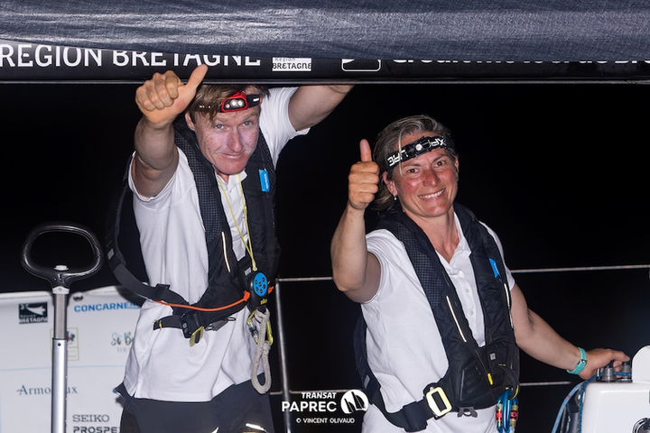 Victor Le Pape and Estelle Greck (Région Bretagne – CMB Espoir), 13th in the Transat Paprec!