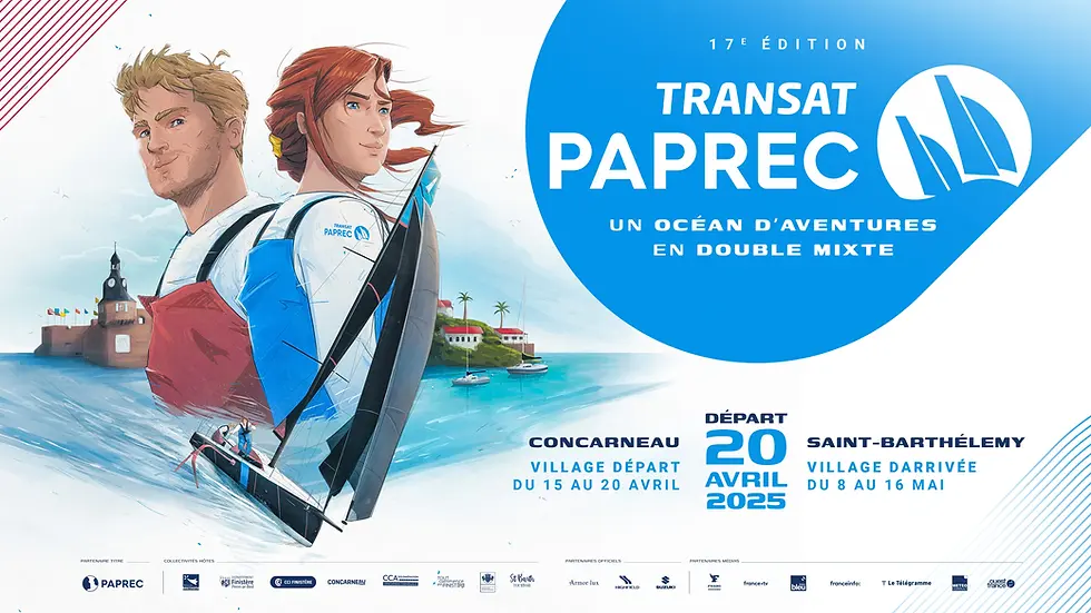 The official poster of the Transat Paprec 2025